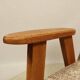 Vintage armchair brown granola oak wood design by Chierowski 366
