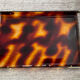 Vintage plateau in tortoiseshell lucite, Maison Mercier style.