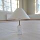 Mid-century solid marble table lamp Bergbom Sweden 1960s