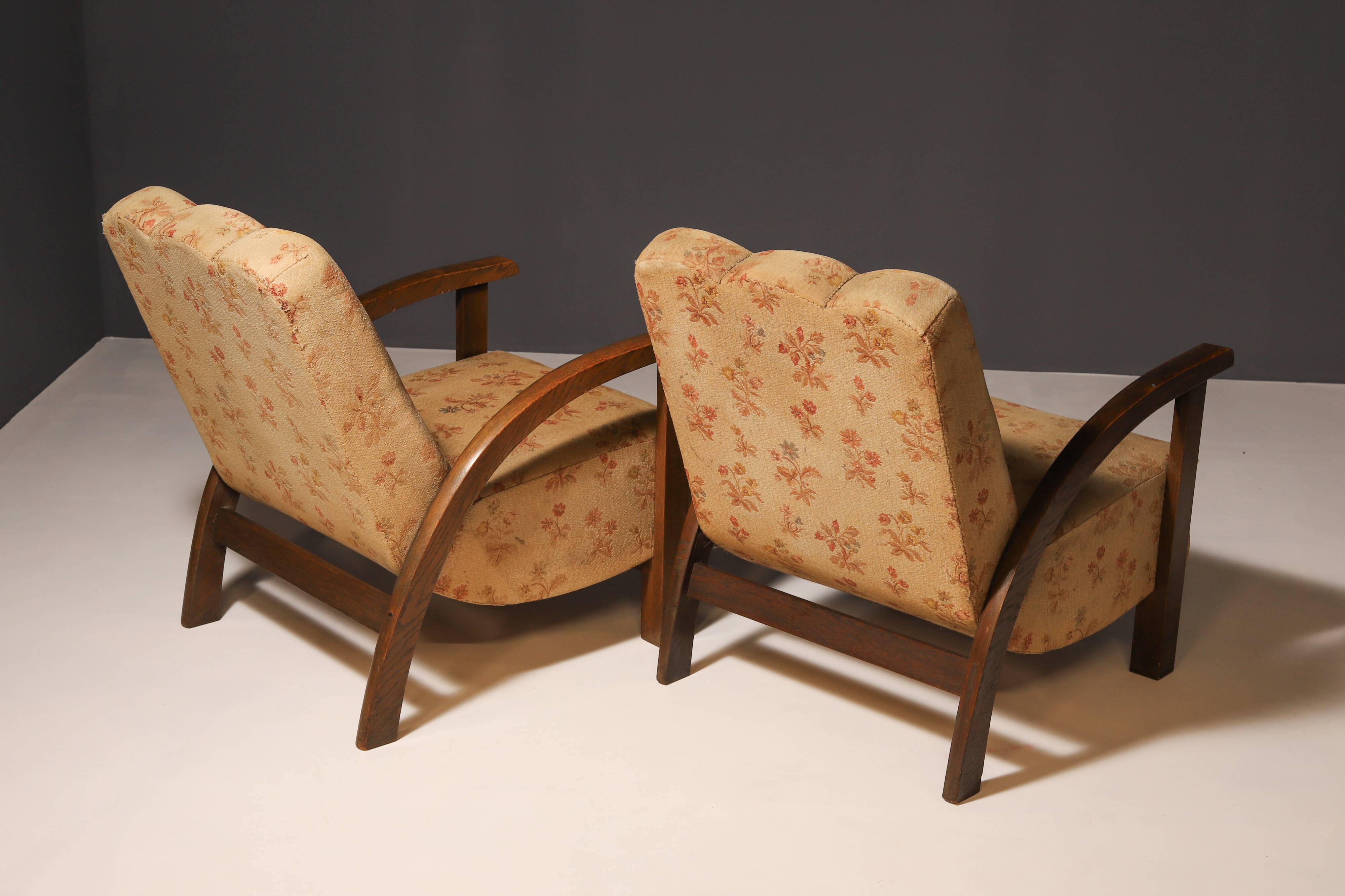 Pair of ART DECO armchairs, 1930´s, Central Europe