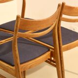 Set of 4 vintage Scandinavian chairs in oak year 60 Ref. Marcel.