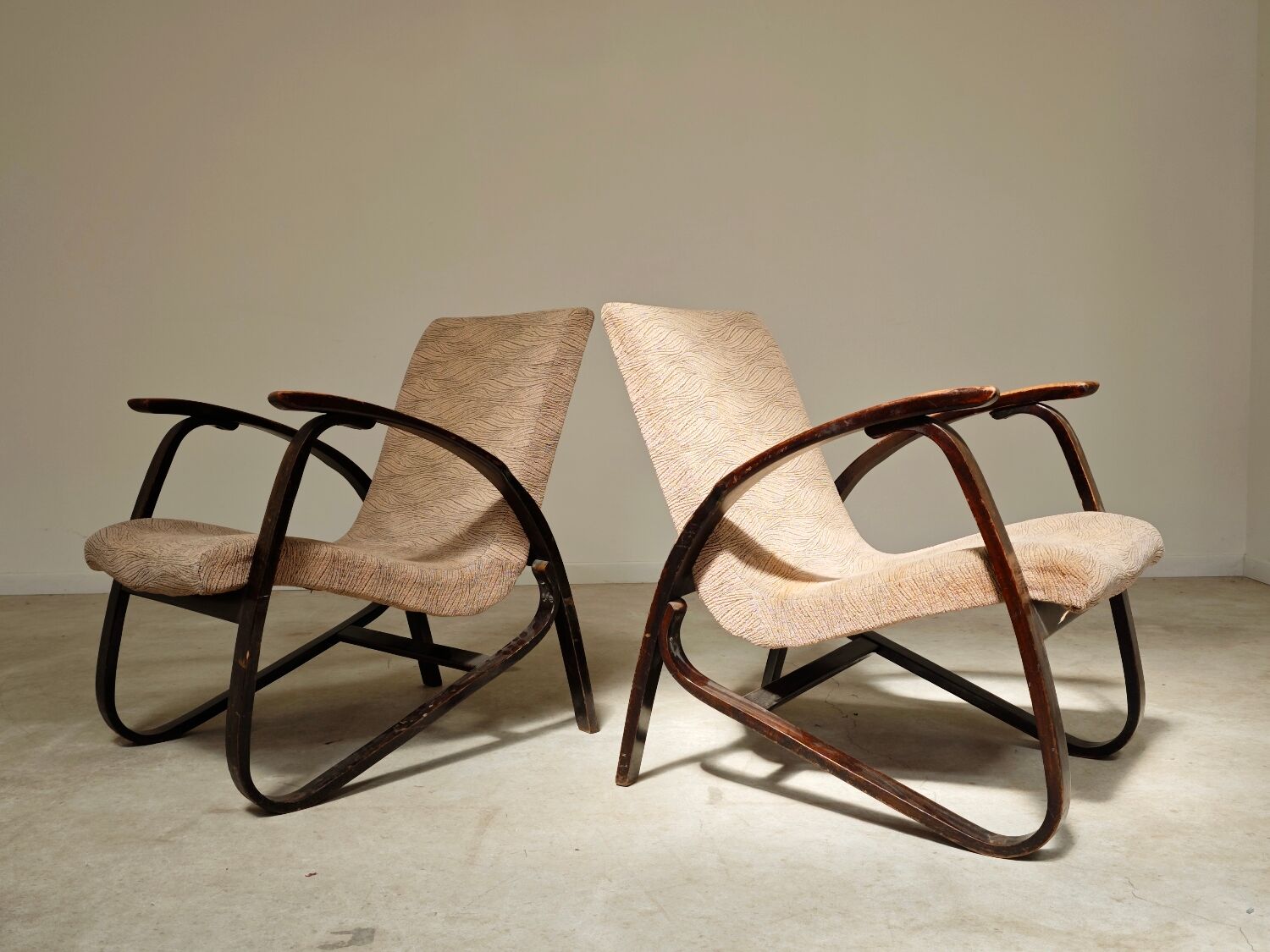 Pair of Art Deco armchairs by Jan Vanek 1930