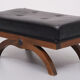 Black Leather Ottoman 1920s England