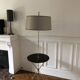 Vintage tripod side table lamp in brass from 1950 - 1960.