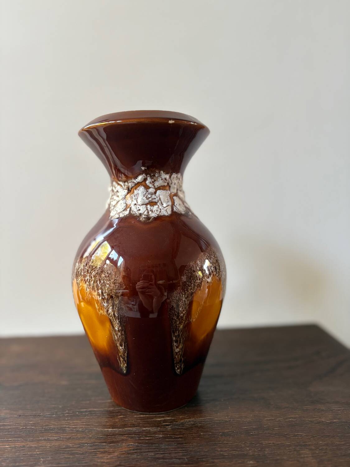 Vallauris ceramic vase, Fat Lava