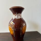 Vallauris fat lava ceramic vase