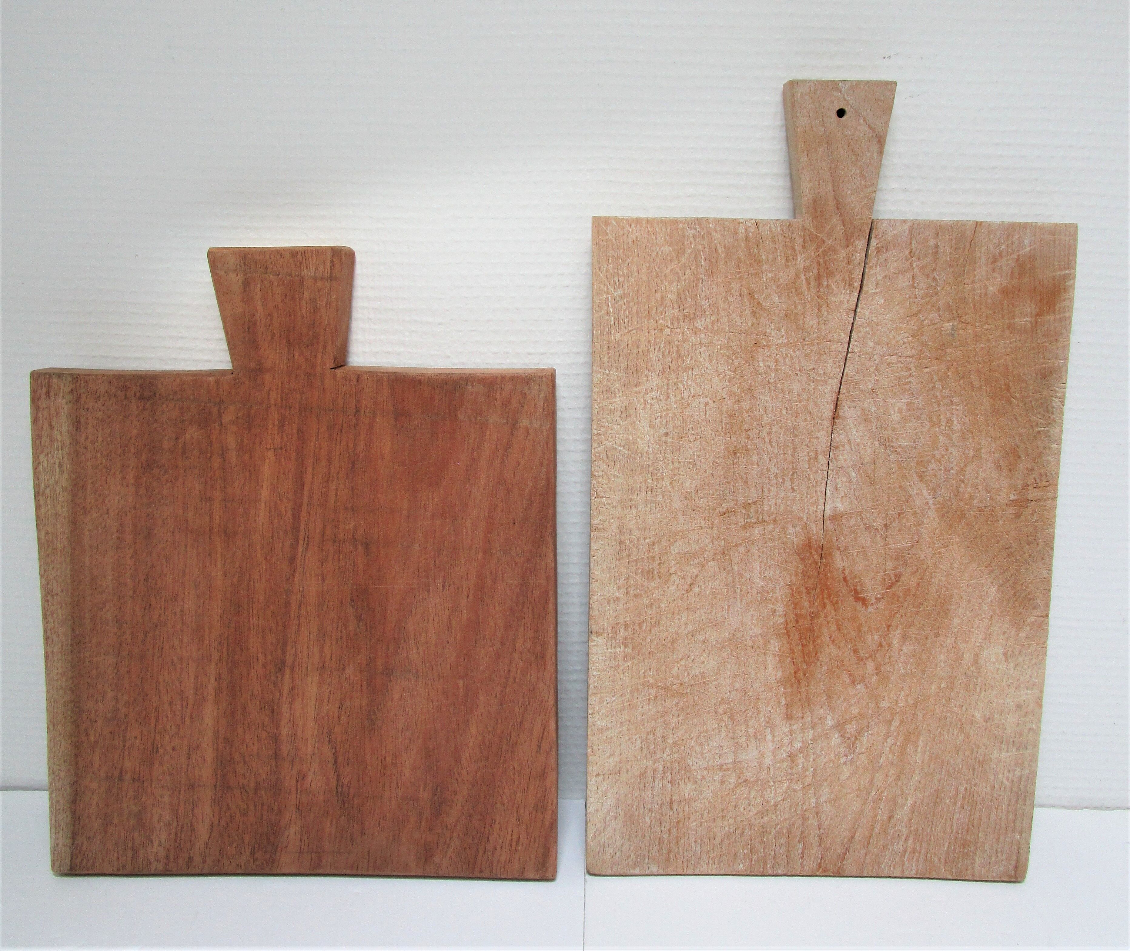 Two vintage solid wood cutting boards XL