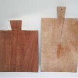 Two vintage solid wood cutting boards XL
