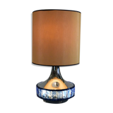 Large Italian Table Lamp with Hammered Glasses, 1970s