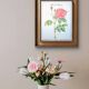 Botanical plate Rose of Provins