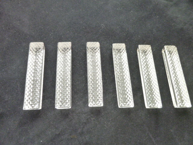 Set of 6 lead crystal knife holders Decoration diamond tips