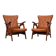 Teak Faux Leather Lounge chairs 1960s Holland
