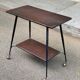 Desserte scandinave vintage en bois et acier