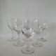 Set of 6 engraved crystal wine glasses from the 30s and 40s