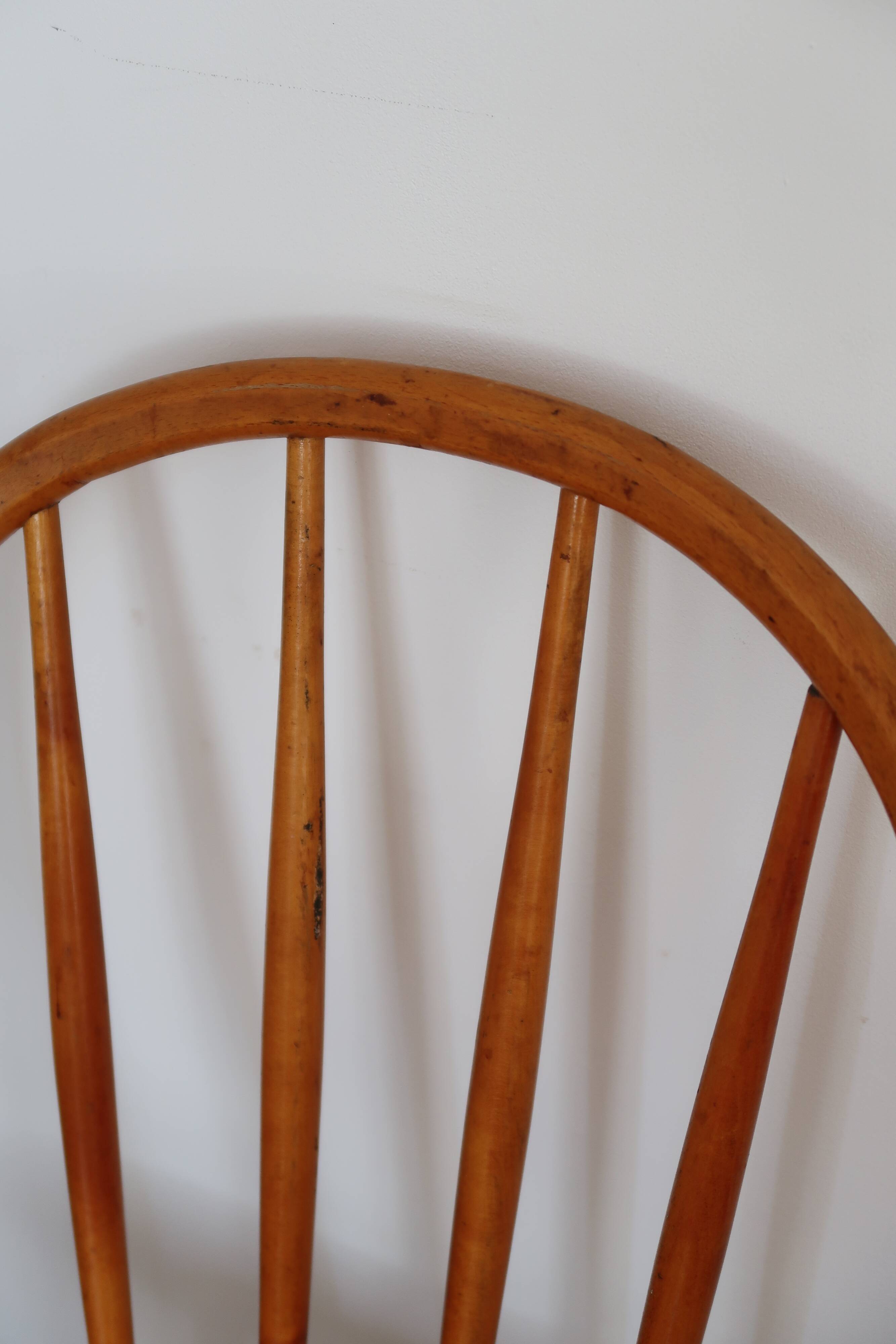 4 Scandinavian beech chairs