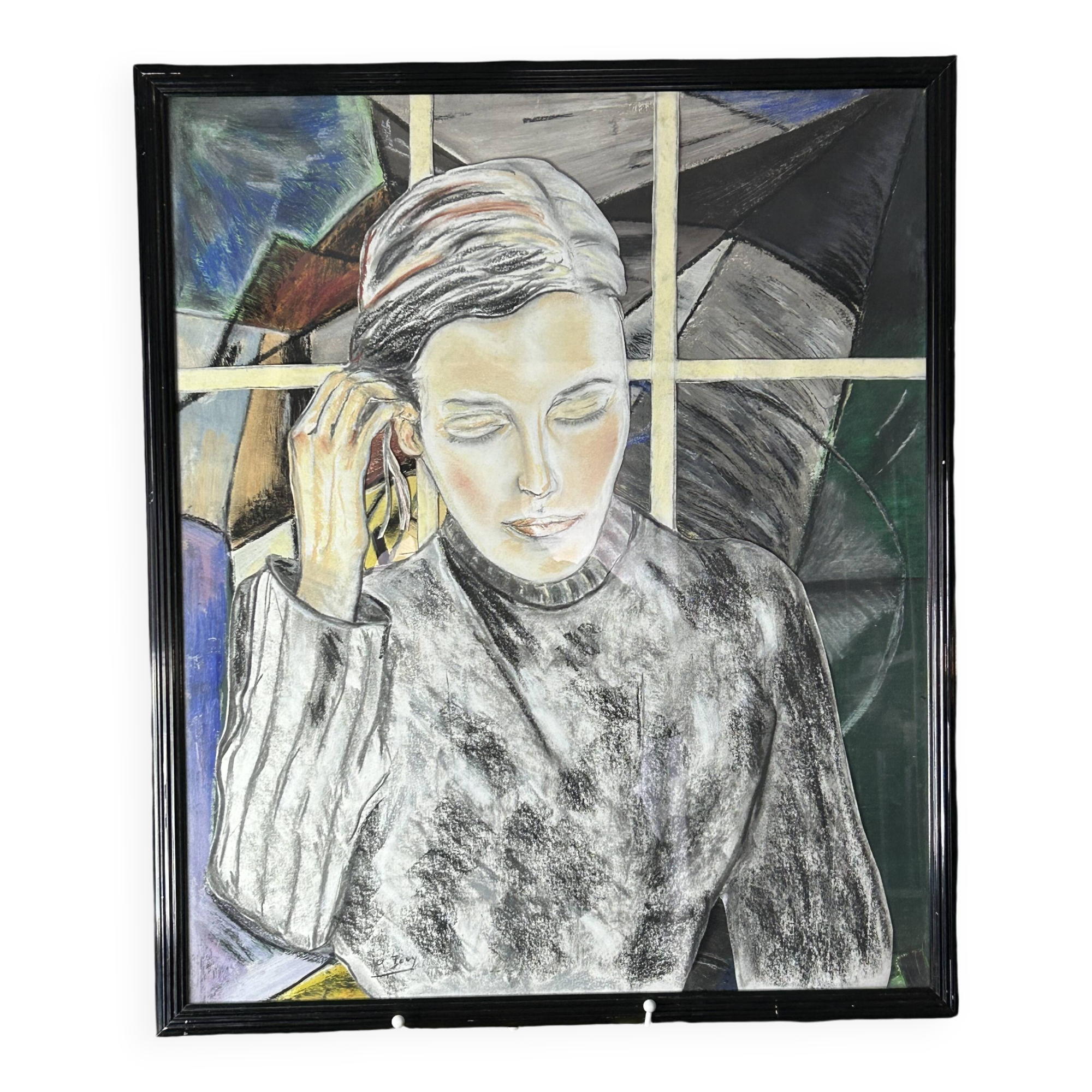 Ecole surréaliste moderne - Portrait de femme - Peinture - Art du XXème