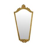Classic Gold Leaf Mirror Crested Mirror Baroque Style 75cm