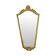 Miroir en feuille d'or classique miroir crêté style baroque 75 cm