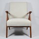 Vintage armchair VAR, restored, 1960s, beige, teak