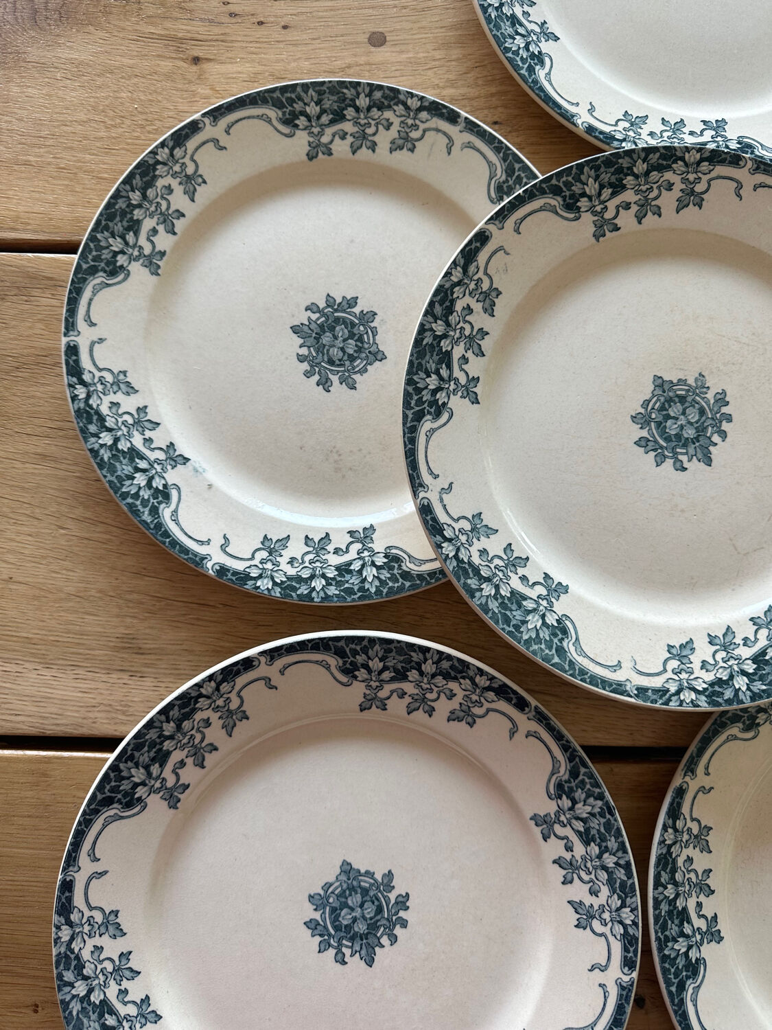 6 antique dinner plates