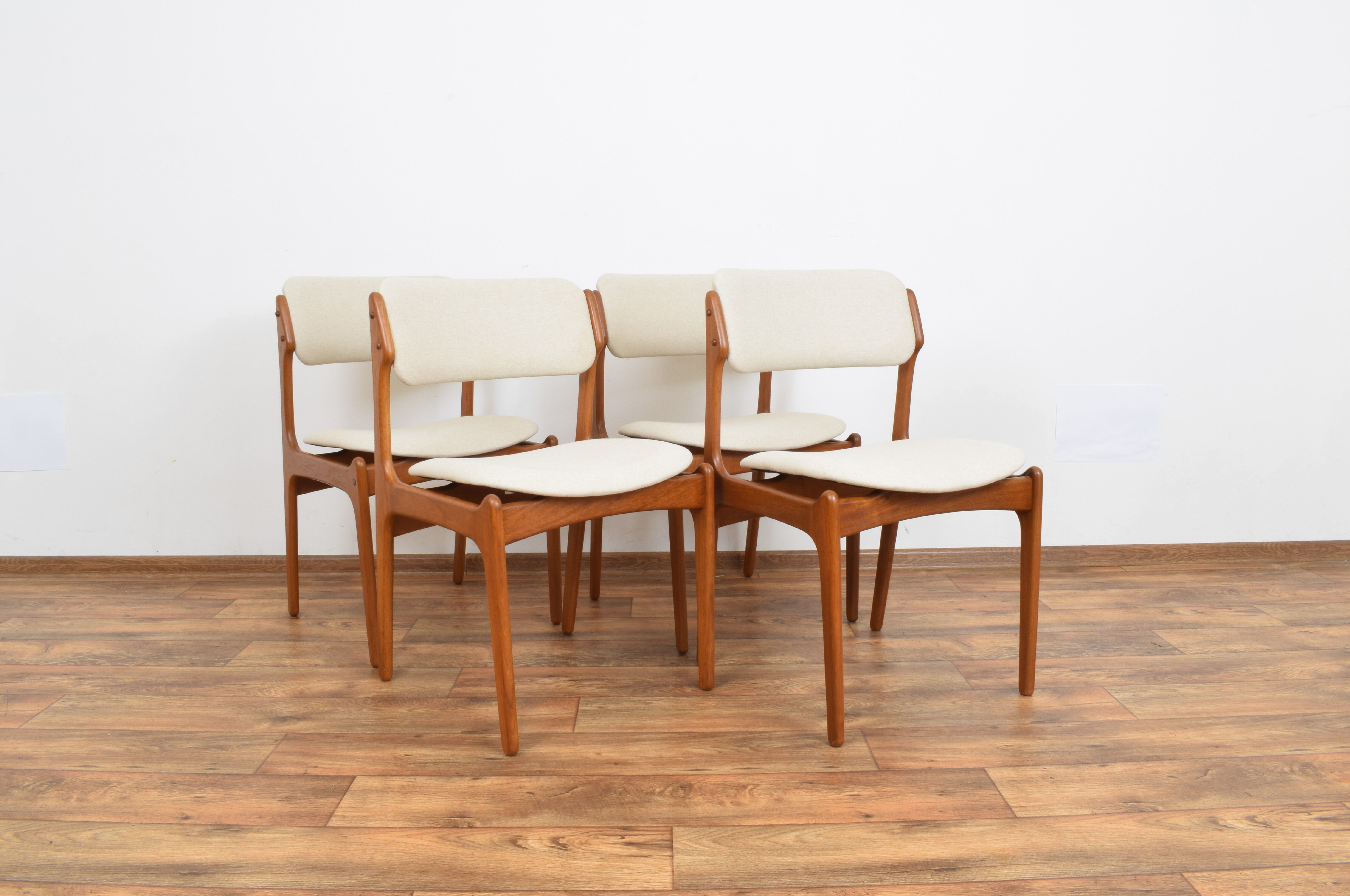 Mid-Century Danish Teak Dining Chairs by Erik Buch for O.D. Møbler, 1960s, Set of 4