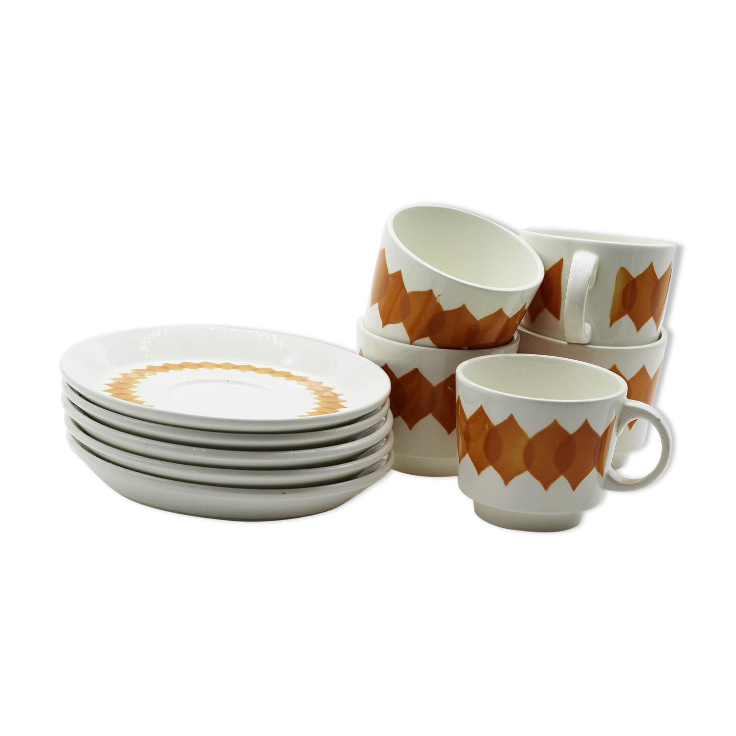 Set orange cups digoin