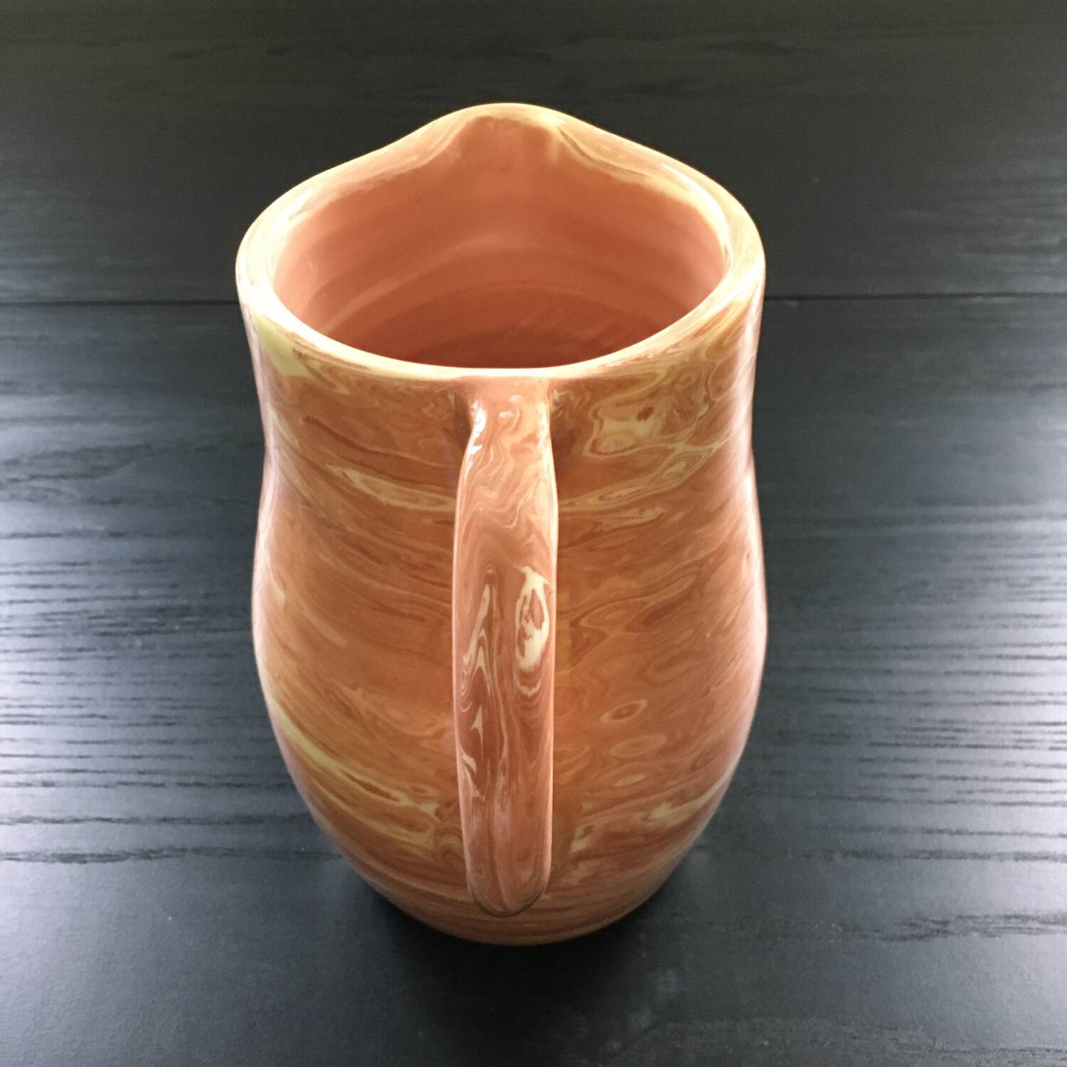 Pitcher of mixed earth, pink ochre
