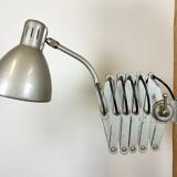 Grey industrial scissor wall lamp from erpe, 1960s