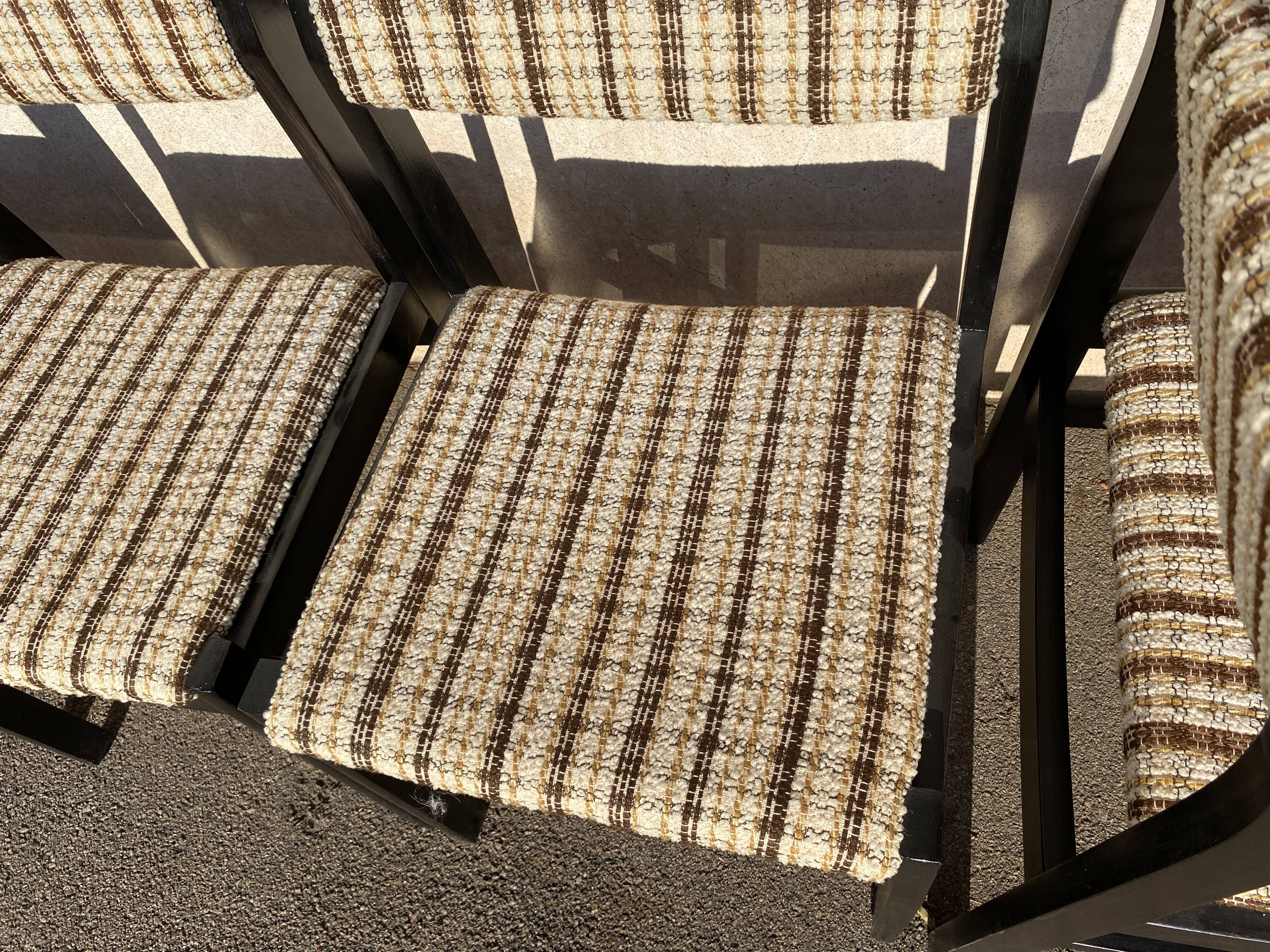 Set of 4 mobelstoff fabric chairs