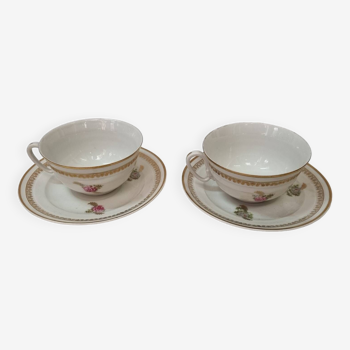 Limoges Chatres tea cup duo s/expensive