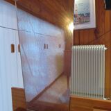 Console dressing table - hall furniture - drawer and mirror - 60s - vintage - modernist