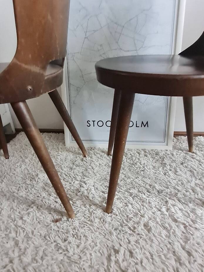 Set of 4 Scandinavian chairs from the 1960s.
