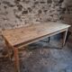 Farm table in solid oak, beech, and pine, early 20th century.