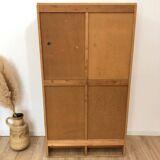 Vintage double curtain filing cabinet