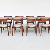 Henning Kjaernulf model 62 dining table teak Soro Stolefabrik Denmark 1958