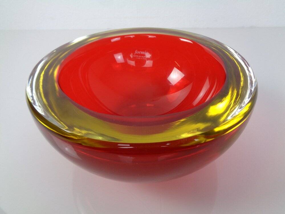 Large Formia Murano Glass Bowl by Mian Giulano, Italy, 1960s