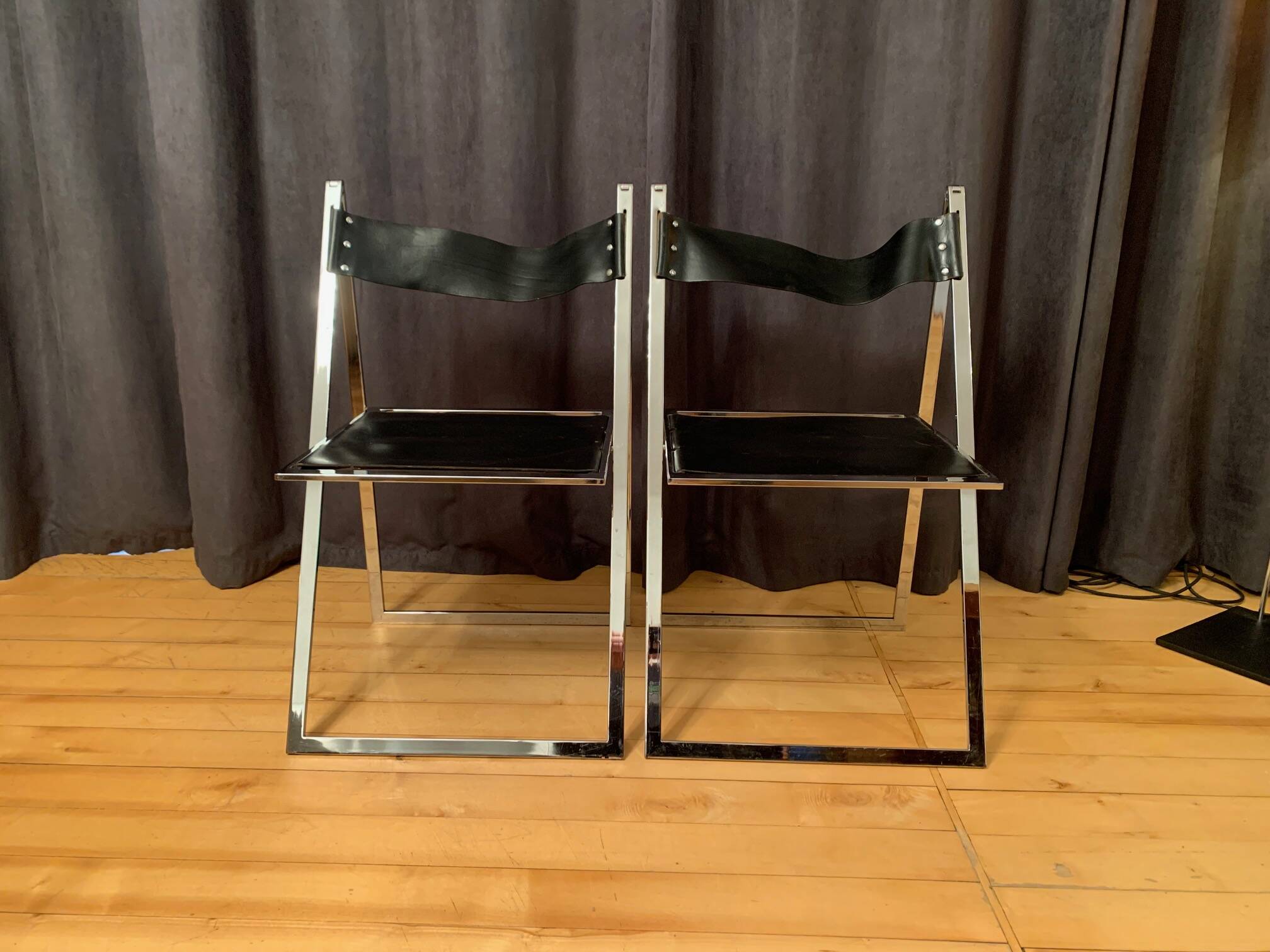 A pair of Elios chairs by Fontoni & Geraci, Italy, 1960s