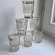 Set of 6 engraved cups and golden spirals 50-60s