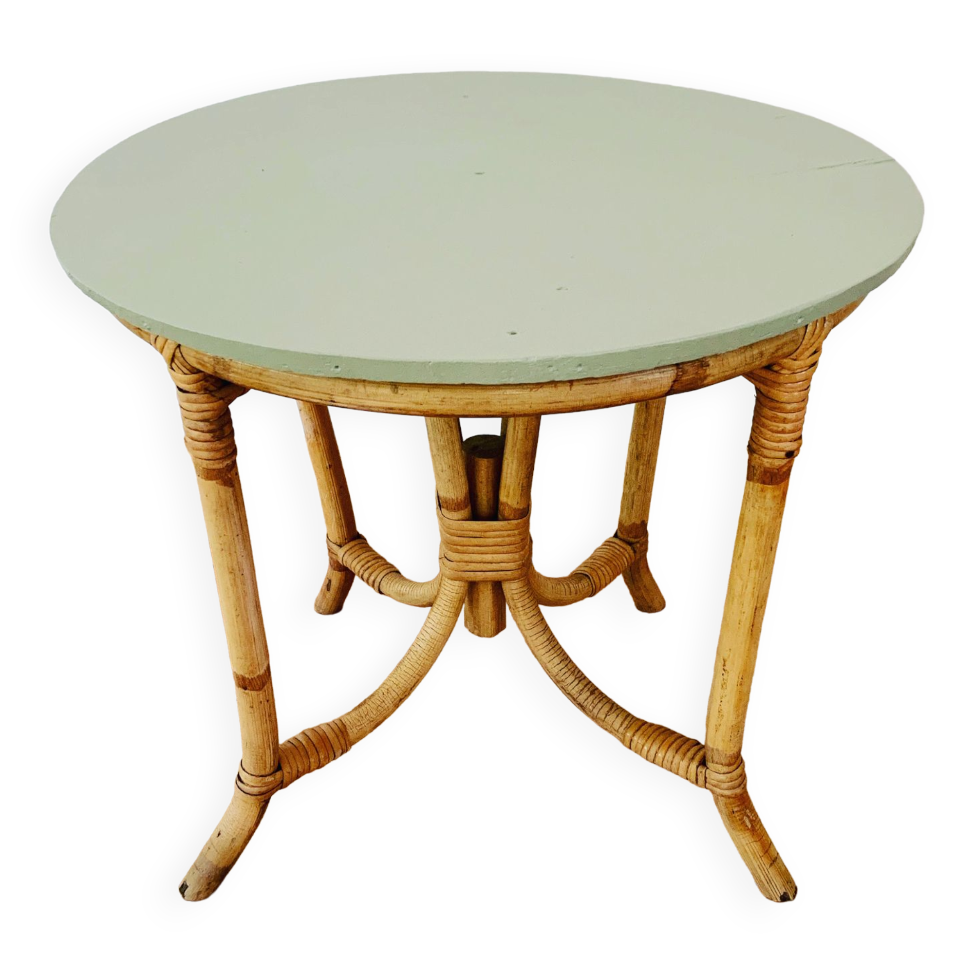 Table basse en rotin