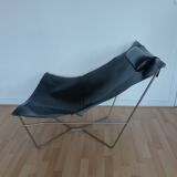 Fauteuils lounges semana en cuir noir en acier par David weeks.