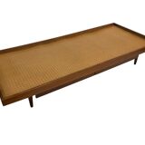 Vintage mid century daybed teak design with drawers