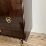 Vitrine bar à roulettes eclairée vitange annees 50