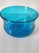 Coupe vintage en verre bullé bleu turquoise