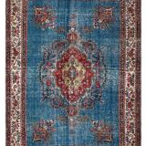 Blue Handmade Persian Vintage Rug 274x370 cm