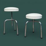 Pair of tripod workshop stools with screws from 1970.