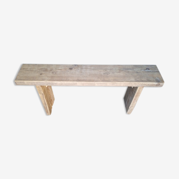 Natural old solid wood bench 120 cm
