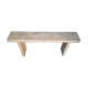 Natural old solid wood bench 120 cm