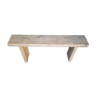 Natural old solid wood bench 120 cm