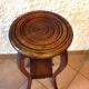 Round wooden plant holder / 40s-50s