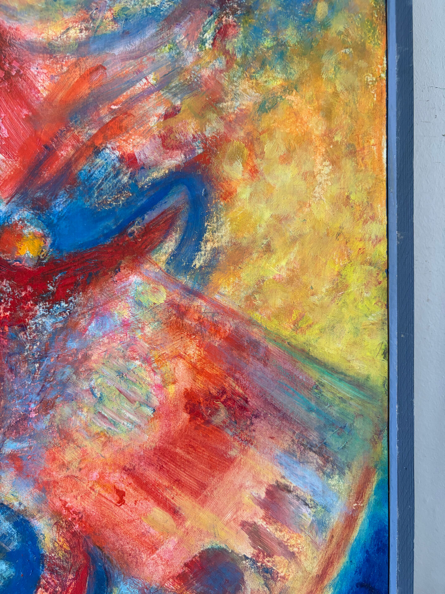 Abstract - The Samurai, oil on wood panel signed 1989